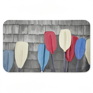 Stupell Industries USA Boat Paddles Printed Anti-Fatigue Floor Mat, design by Kim Allen, 30"x18" - 1 of 4