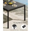 Nasitip 74" Outdoor Aluminum Dining Table for 8, Large Rectangle Patio Table with Non-Slip Top, Black - 3 of 4