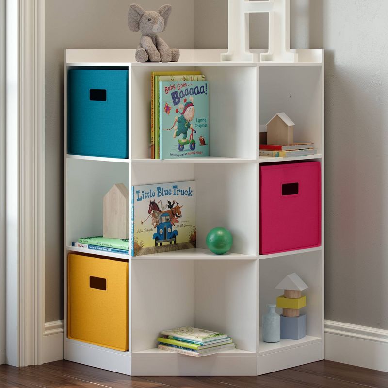 Kids' 6 Cubby with 3 Shelf Corner Cabinet - RiverRidge, 3 of 8