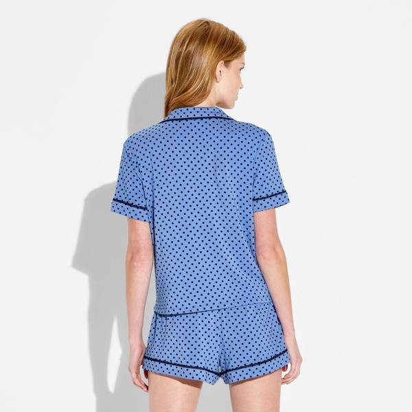 Pijama de Camisa y Shorts de Manga Corta con Cuello Muesca y Encaje para Mujer - Wild Fable™ x Olivia Dayton 2