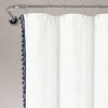 72"x72" Boho Melora Tassel Yarn Dyed Eco-Friendly Recycled Cotton Shower Curtain Navy - Lush Décor - 2 of 4
