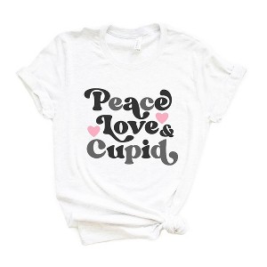 Simply Sage Market Women's Peace Love and Cupid Short Sleeve Graphic Tee - 1 of 4