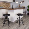 Emma and Oliver 24" Counter Height Stool with Swivel Lift Black LeatherSoft Seat - 2 of 4
