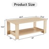 NicBex 2-Tier Rectangle Coffee Table Center Dining Table with Open Shelf for Living Room - 3 of 4