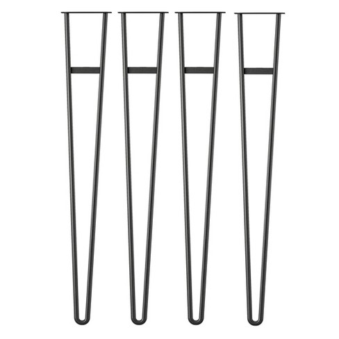 Black metal hairpin store table legs