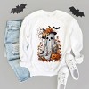 Simply Sage Market Women's Graphic Sweatshirt Floral Halloween Ghost - 3 of 4