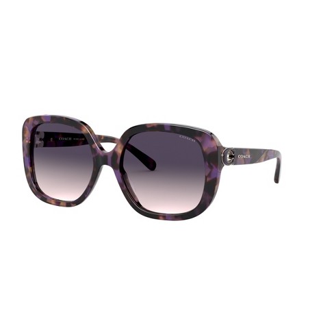 Coach 56mm hot sale round sunglasses