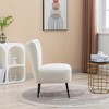 Living Room Chairs, Armless Accent Chair with Rubber Wooden Legs Modern Upholstered Corner Side Chair for Living Room, Bedroom, Office, Hotel - 3 of 4