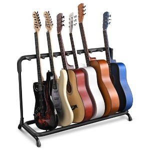 Yescom 7 Seven Holder Multi Guitar Folding Stand Band Stage Bass Acoustic Guitar Display Rack - 1 of 4