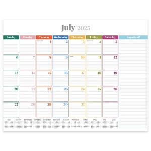 TF Publishing July 2025 - June 2026 Rainbow Blocks Large Desk Pad Monthly Blotter Calendar - 1 of 4