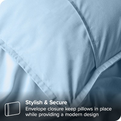 Light Blue Hypoallergenic Polyester Standard Pillow Sham Set