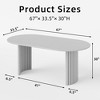 Wooakway 30" Height Elegant Oval Wooden Table Versatile Dining, Conference Gathering Solution with Dual Pedestal Base in Black/Walnut/Natural Finish - 4 of 4