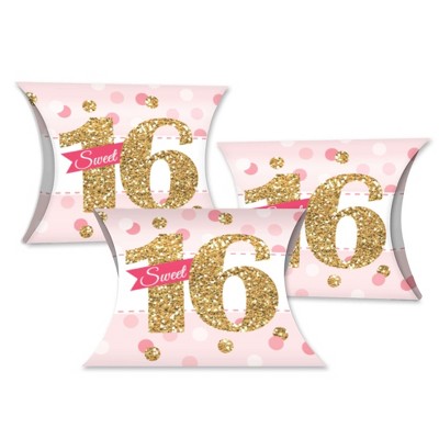 Big Dot Of Happiness Sweet 16 - Favor Gift Boxes - 16th Birthday Party ...