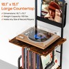 MOEPISY Record Player Stand with Vinyl Storage, Tall Record Player Table with Rack Turntable Stand and Record Holder Vinyl Display Shelf - 3 of 4