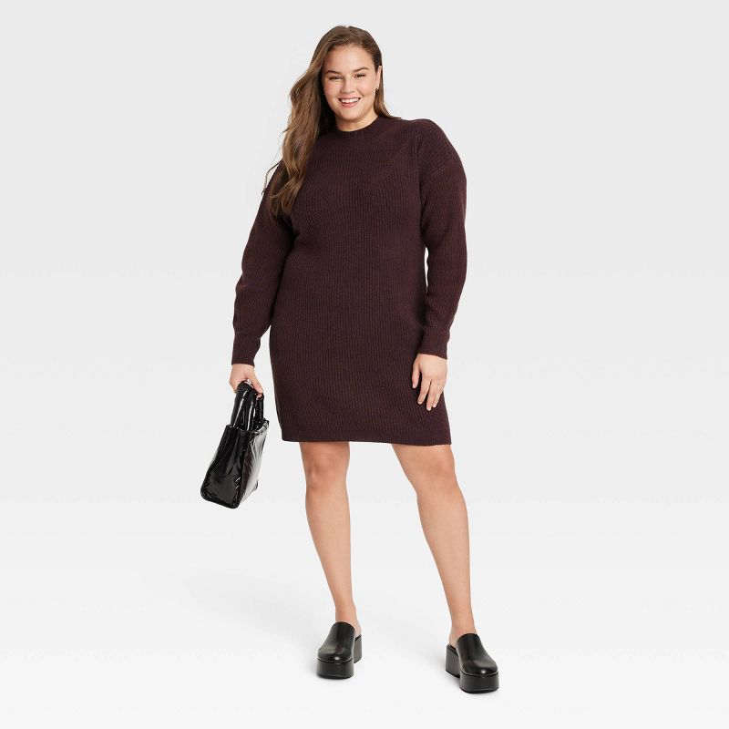 Women's Long Sleeve Sweater Dress - A New Day™, 4 of 11