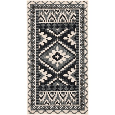 Easy-Care Gray Synthetic 5' x 7' Non-Slip Rectangular Area Rug