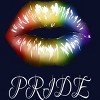 Adult Design By Humans Artistic Pride Rainbow Lips By DaniSpolez T-Shirt - 2 of 2