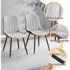 KTMBDW Upholstered Dining Chairs Set of 4, Modern PU Leather Dining Room Kitchen Side Chair with Padded Seat & Metal Legs, Restaurant/Cafe - 3 of 4