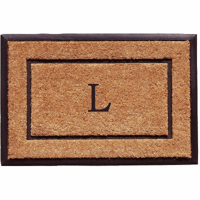 Calloway Mills 101632436L The General Monogram Doormat, 24" x 36", Letter L