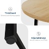 Industrial Round Dining Table for 4 to 6, Wooden Kitchen Table with Sturdy Metal Frame - 4 of 4