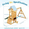 ROBOTIME Play And Swing Sets Wooden Outdoor Swing Set With Swings, Slide, Rock Climbing Wall, Backyard Kid Swing Toy, Multicolored, 134"*110.5"*96.8" - 3 of 4