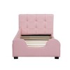 YOOCOZZ Twin Size Upholstered Wood Platform Bed with Headboard and Right Guardrail - 2 of 4