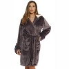 Just Love Womens Velour Solid Robe | Ladies Hooded Bathrobe - 2 of 4