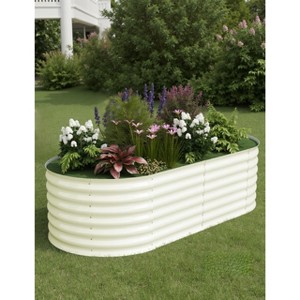 2-Pack Galvanized Steel Raised Garden Beds - Outdoor Deep Planter Box Kit, Rust-Resistant Coated Design for Vegetables, Flowers & Herbs - 1 of 4