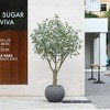 DR.Planzen 7ft UV Resistant Fake Eucalyptus Tree with Grey Tall Planter, Artificial Eucalyptus Tree for Indoor Outdoor Home Decor, Big Faux Plant - 2 of 4