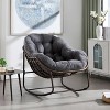 Outdoor Rattan Rocking Chair,Padded Cushion Rocker Recliner Chair Outdoor for Front Porch - 3 of 4