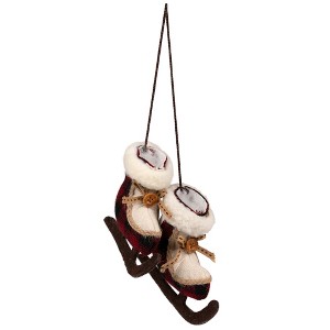 Northlight Buffalo Plaid Ice Skates Christmas Ornament - 4" - 1 of 4