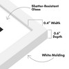 Americanflat 6x8 Picture Frame with Shatter-Resistant Glass - Use as 3x5 Frame with Mat or 6x8 Frame Without Mat - Streamline Collection - White - 3 of 4