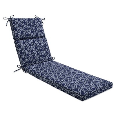 Pillow Perfect Ring a Bell Outdoor Chaise Lounge Cushion - Blue