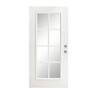 Wooakway 36"W*80"H 8-Lite Exterior Frosted Glass Prehung Front Entry Door Primed Interior Fiberglass Entrance Door - 2 of 4