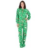 Footed Pajamas - Tis The Season Adult Fleece One Piece - 3 of 4