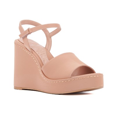 Olivia Miller Women's Magnetic Wedge Sandal - Tan, 7 : Target