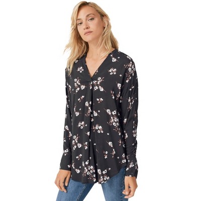 ellos Plus Size Notch V-Neck Tunic