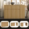 FUFU&GAGA Wooden Kitchen Island Extendable Desk Kitchen Cabinet Adjustable Tabletop Table - 4 of 4