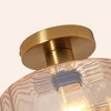 Parrot Uncle 9" Modern 1-Light Brass Semi-Flush Mount Ceiling Light - 4 of 4