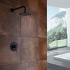 Sumerain Modern Black Shower Faucet with Rain Showerhead Wall Mount Single Handle Shower Only Faucet - 3 of 4