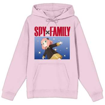 Spy x Family Poster Art Anya Forger Women's Pink Hooded Sweatshirt