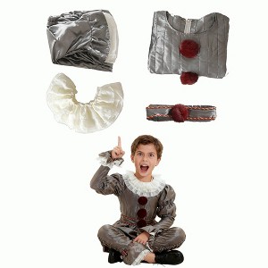 Itopfox Clown Halloween Costume,Scary Clown Costume, Deluxe Halloween ClownCostume, KillerClown Outfit - 1 of 4