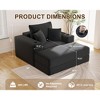 GYIIYUO Oversized Chaise Lounge Chair 52.4" Wide, Cloud Couch with 3 Pillows - Corduroy Upholstered Deep Seat Sofa, No Assembly Required - 2 of 4