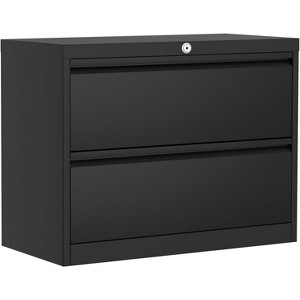 2-Drawer File Cabinet with Lock, Metal Lateral Filing Cabinets for Letter/Legal Size Documents, Heavy Duty File Storage for Home Office - 1 of 4