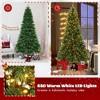 Resenkos 6-Foot Hinged Artificial Christmas Tree with Warm White LED Lights - - 2 of 4
