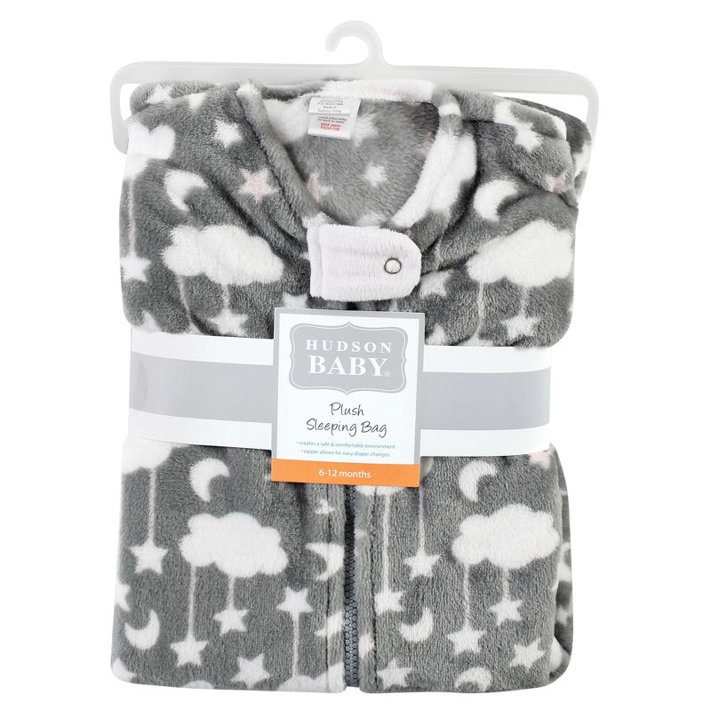 Hudson Baby Infant Girl Plush Sleeveless Sleeping Bag, Sack, Blanket, Sweet Dreams, 2 of 3