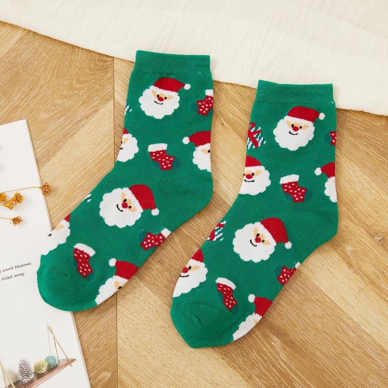 Women's Santa Claus Print Cotton Crew Socks 1 Pack - Cupshe, 4 of 6