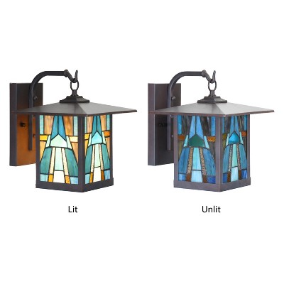Elegant Bronze Mission-Style Outdoor Wall Lantern Sconce