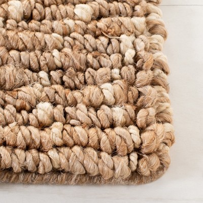 Handmade Ivory Diamond Wool Runner Rug 30" x 7"