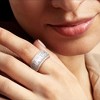 Ross-Simons 2.40 ct. t.w. Baguette and Round CZ Ring in Sterling Silver - 2 of 4